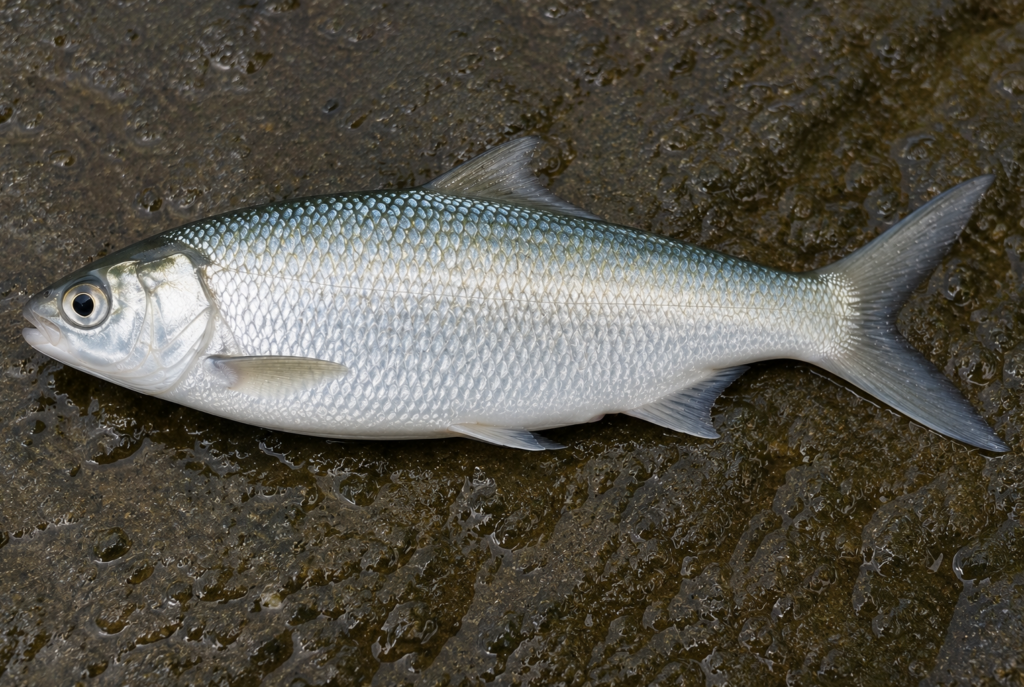 Ikan bandeng di tambak air payau sebagai habitat budidaya yang ideal.