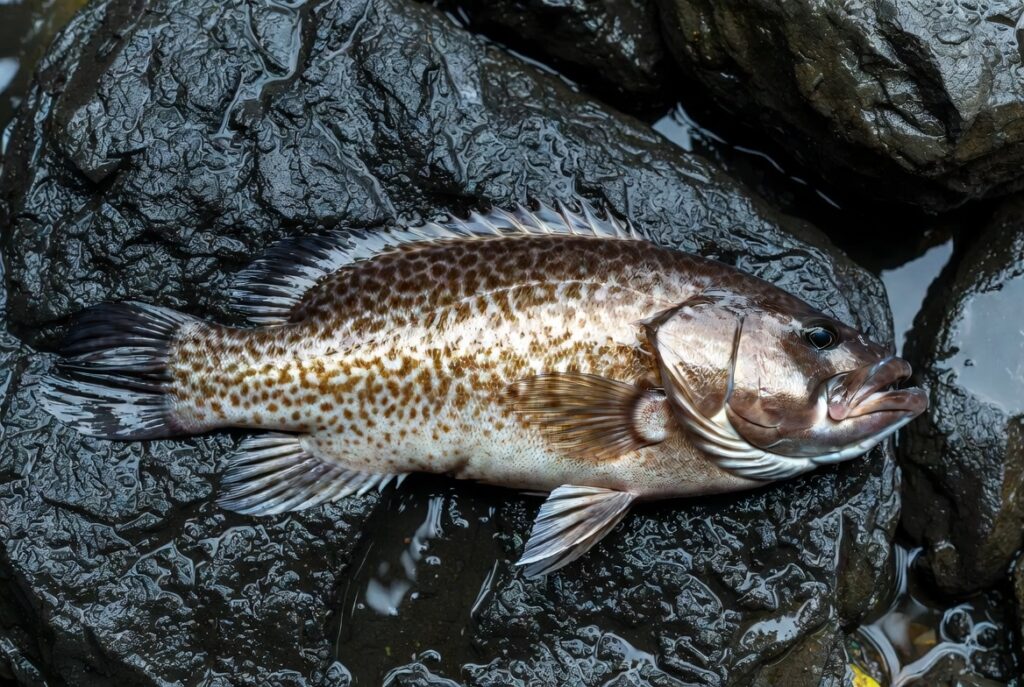 Ikan kerapu dibudidayakan di perairan air payau karena memiliki kondisi yang baik untuk pertumbuhan dan perkembangan.