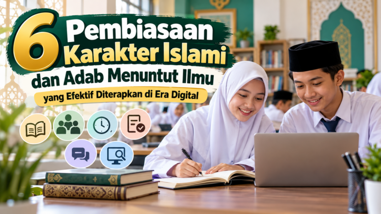 6 Pembiasaan Karakter Islami dan Adab Menuntut Ilmu yang Efektif Diterapkan di Era Digital