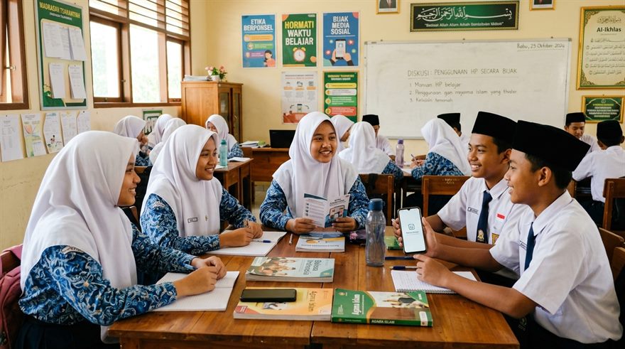 Etika komunikasi digital dan adab bergaul remaja muslim di sekolah